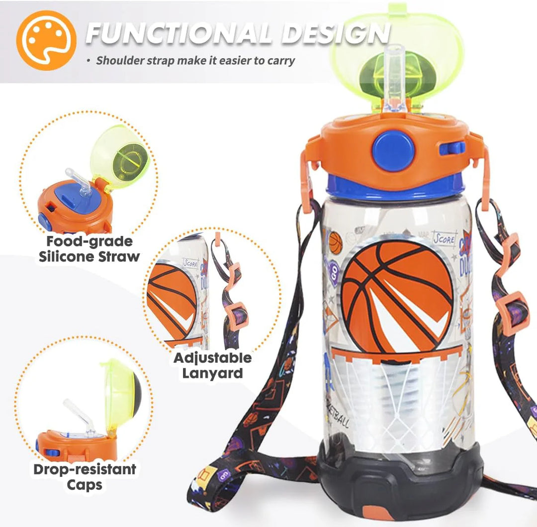 VEST Basketball BPA Free Straw Water Bottle 650 ML U2051 at Zubaidas Official Pakistan