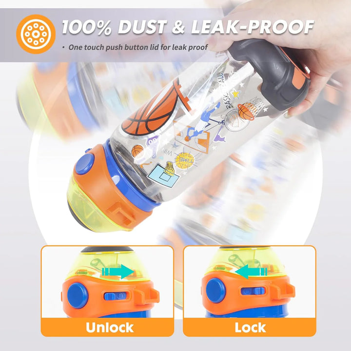 VEST Basketball BPA Free Straw Water Bottle 650 ML U2051 at Zubaidas Online Pakistan
