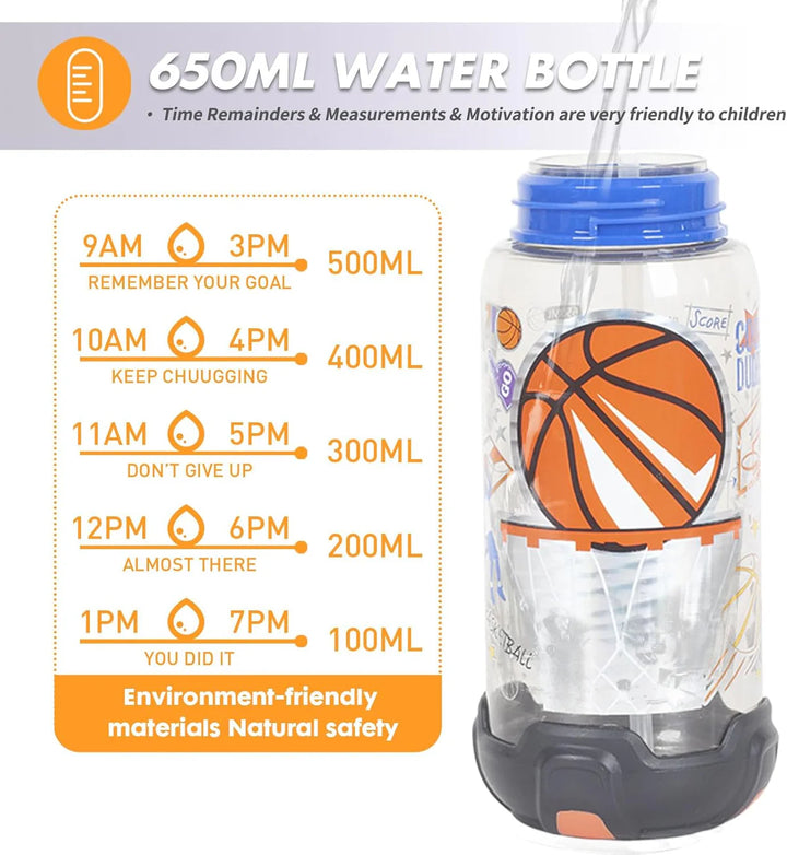 VEST Basketball BPA Free Straw Water Bottle 650 ML U2051 at Zubaidas The Largest Online Baby and Kids Store in Pakistan for over 50 years