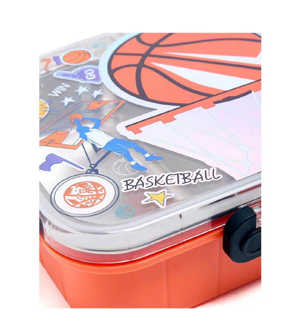 VEST Basketball Three Compartments Stainless Steel School Lunch Box 800 ML U2087 at Zubaidas Best Online Baby and Kids Store in Pakistan for over 50 years
