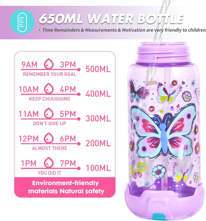 VEST Butterfly BPA Free Straw Water Bottle 650 ML U2051 at Zubaidas The Largest Online Baby and Kids Store in Pakistan for over 50 years