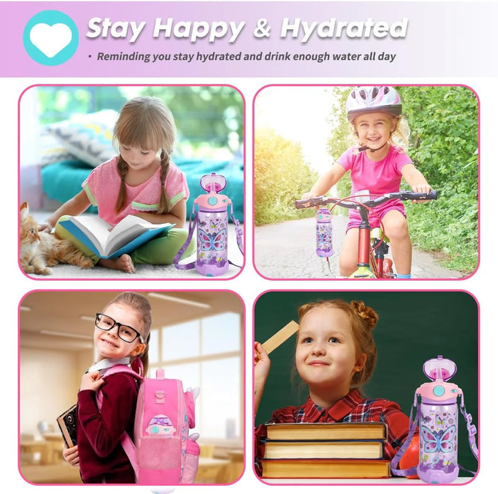 VEST Butterfly BPA Free Straw Water Bottle 650 ML U2051 at Zubaidas Official Pakistan