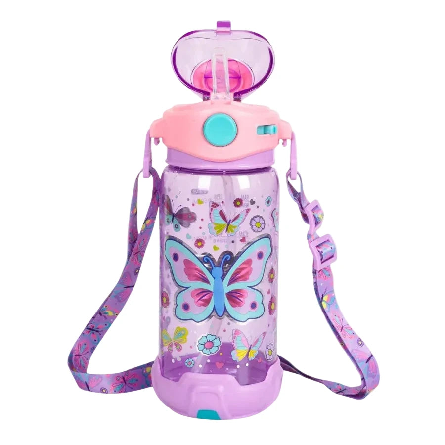 VEST Butterfly BPA Free Straw Water Bottle 650 ML U2051 at Zubaidas