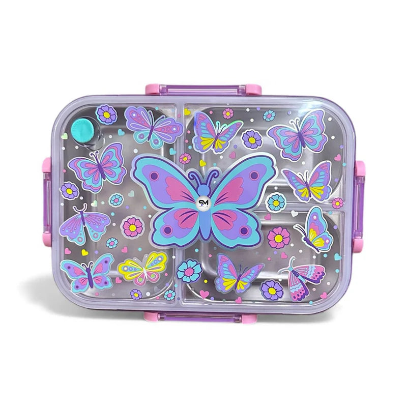 VEST Butterfly Three Compartments Stainless Steel School Lunch Box 800 ML U2087 at Zubaidas Online Pakistan