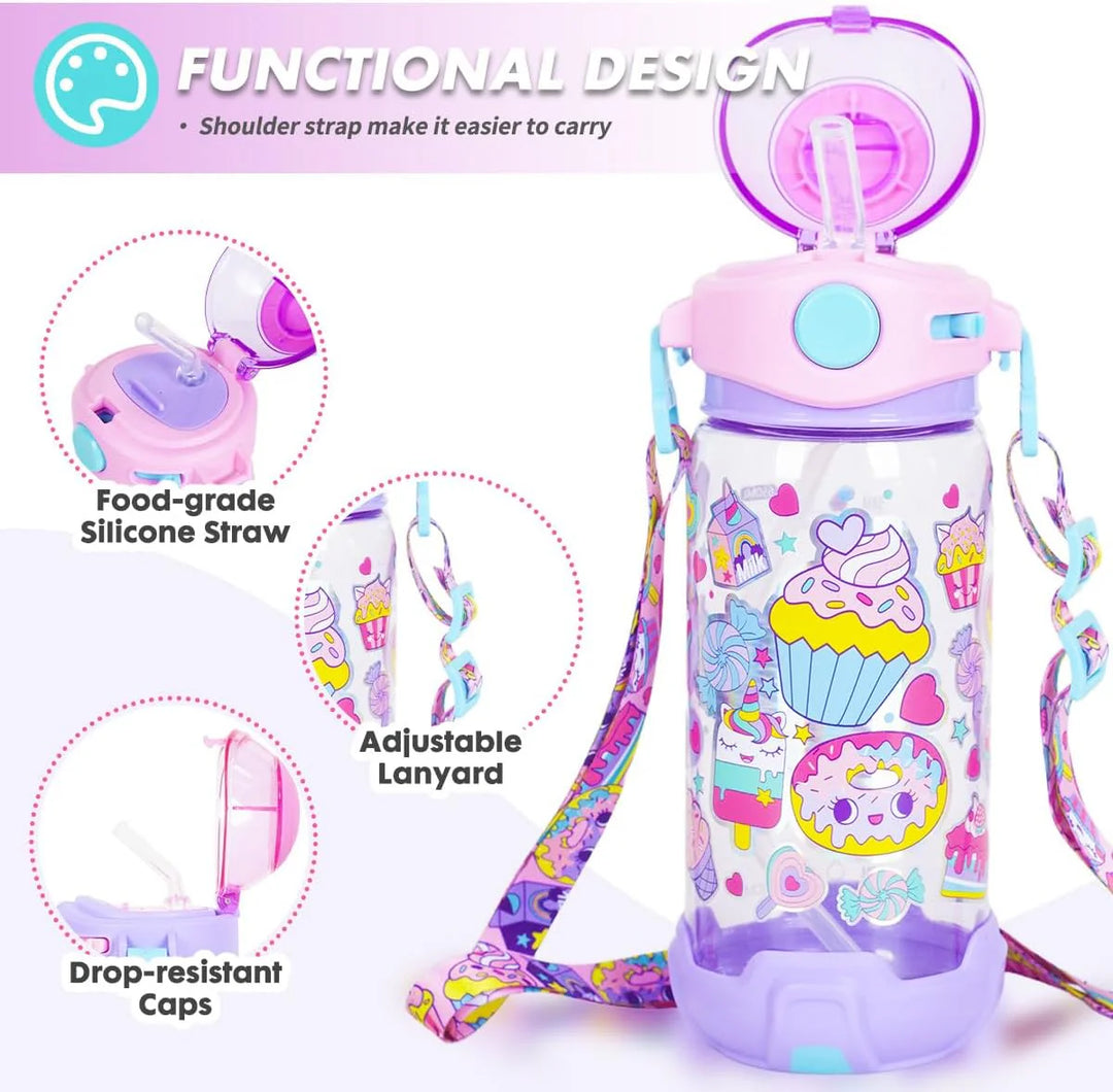 VEST Donut BPA Free Straw Water Bottle 650 ML U2051 at Zubaidas Online Pakistan