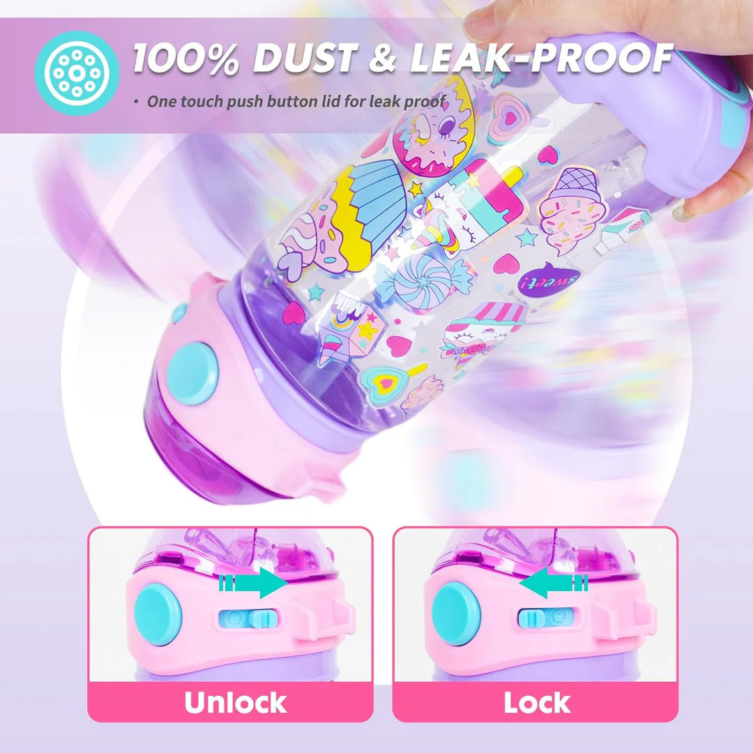 VEST Donut BPA Free Straw Water Bottle 650 ML U2051 at Zubaidas Best Online Baby and Kids Store in Pakistan for over 50 years