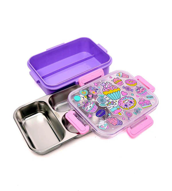VEST Donut Three Compartments Stainless Steel School Lunch Box 800 ML U2087 at Zubaidas Official Pakistan