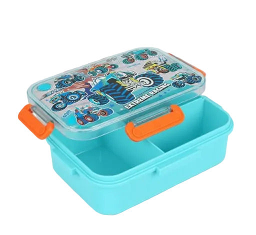 VEST Extreme Racing 3 Compartments Special Edition Happy Bento Box BPA and Phthalates Free 1200 ML School Lunch Box U2135 at Zubaidas
