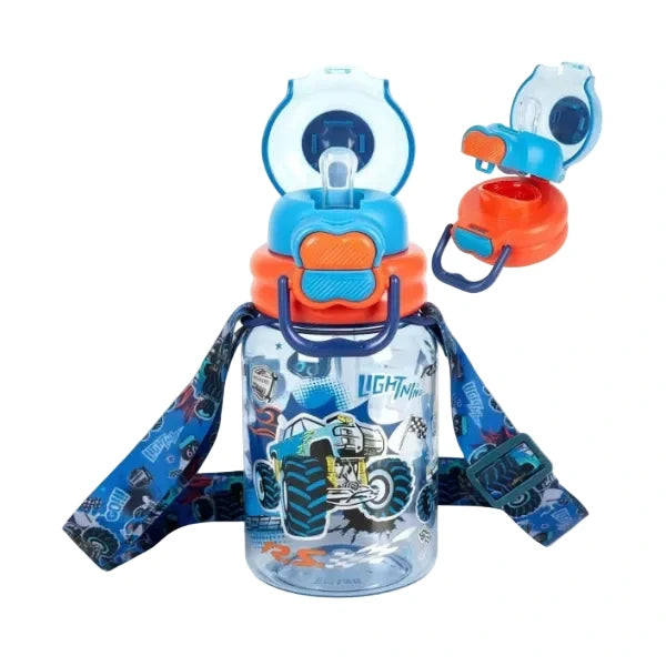 VEST Extreme Racing 600 ml Three Ways One Click Straw Plastic Water Bottle BPA Free U2131 at Zubaidas