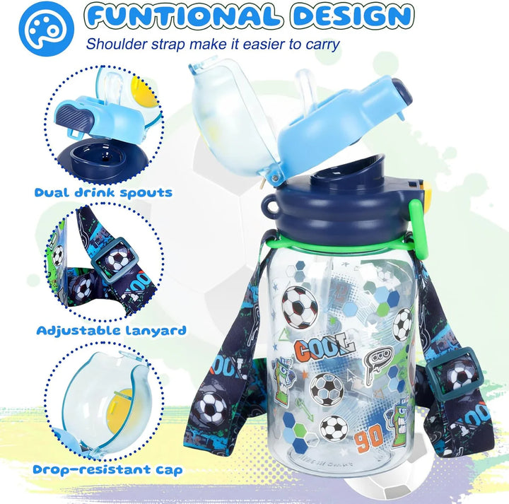 VEST Goal 600 ml Three Ways One Click Straw Plastic Water Bottle BPA Free U2131 at Zubaidas Number 1 Online Baby and Kids Store in Pakistan for over 50 years