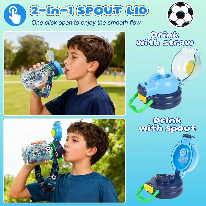 VEST Goal 600 ml Three Ways One Click Straw Plastic Water Bottle BPA Free U2131 at Zubaidas No 1 Online Baby and Kids Store in Pakistan for over 50 years