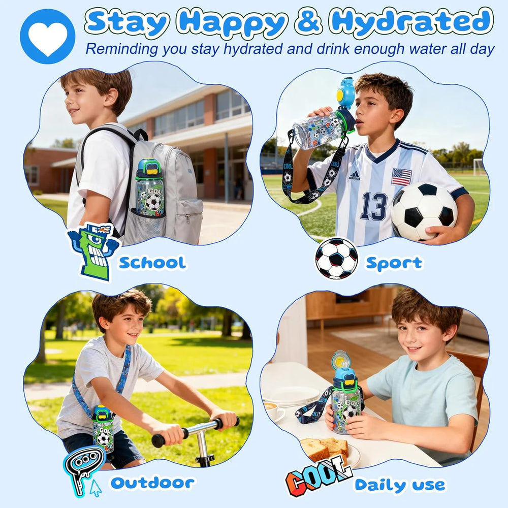 VEST Goal 600 ml Three Ways One Click Straw Plastic Water Bottle BPA Free U2131 at Zubaidas Best Online Baby and Kids Store in Pakistan for over 50 years