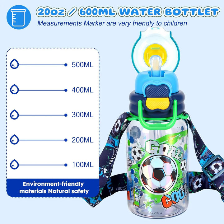 VEST Goal 600 ml Three Ways One Click Straw Plastic Water Bottle BPA Free U2131 at Zubaidas Official Pakistan
