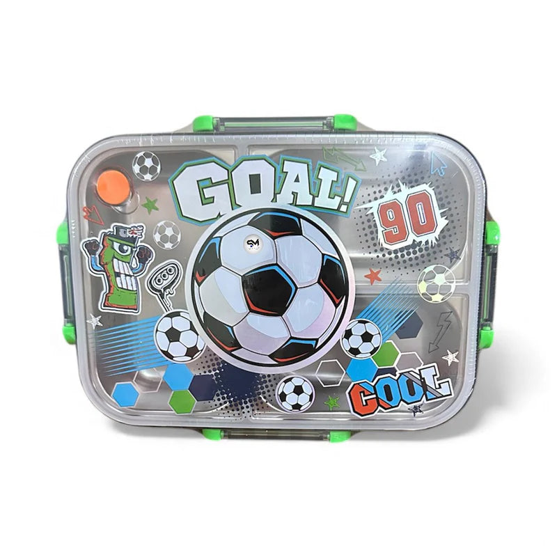 VEST Goal Three Compartments Stainless Steel School Lunch Box 800 ML U2087 at Zubaidas Online Pakistan