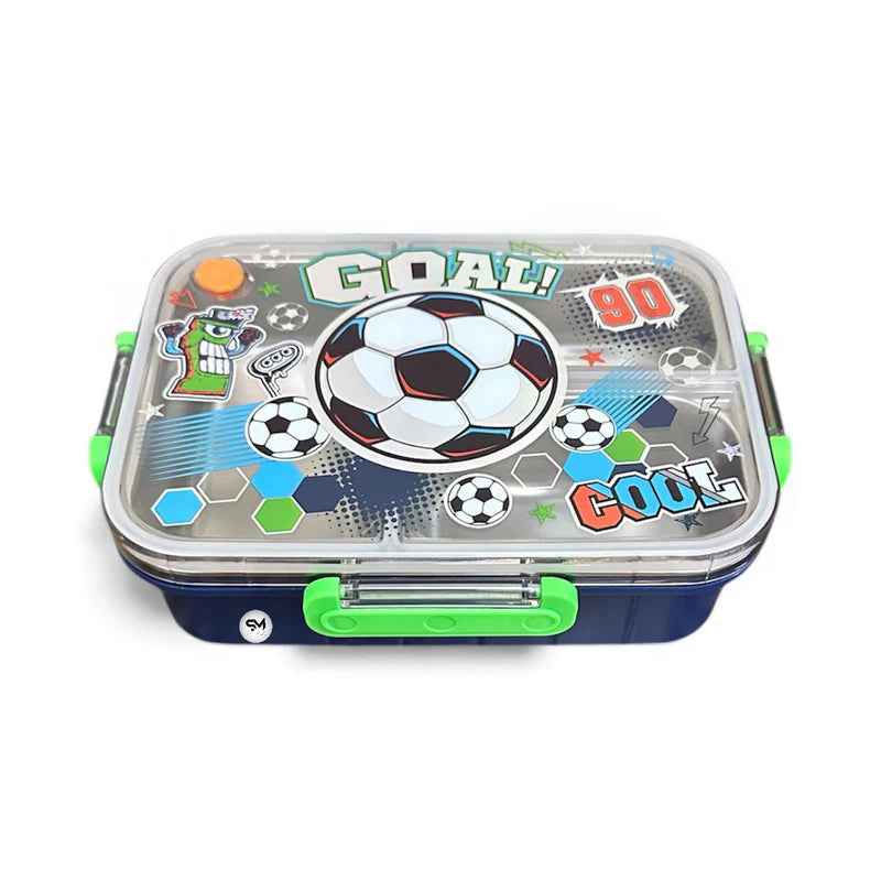 VEST Goal Three Compartments Stainless Steel School Lunch Box 800 ML U2087 at Zubaidas Best Online Baby and Kids Store in Pakistan for over 50 years