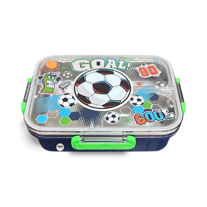 VEST Goal Three Compartments Stainless Steel School Lunch Box 800 ML U2087 at Zubaidas Best Online Baby and Kids Store in Pakistan for over 50 years