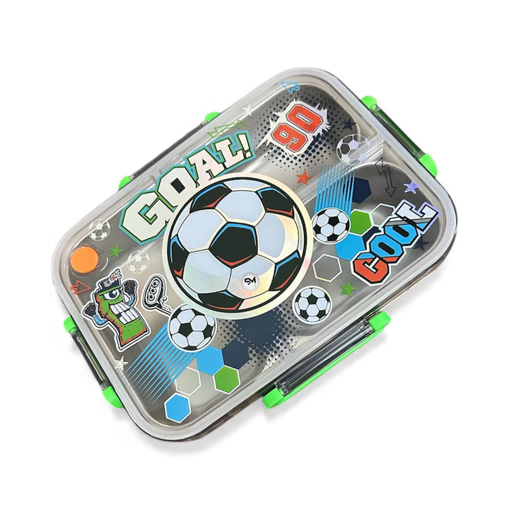 VEST Goal Three Compartments Stainless Steel School Lunch Box 800 ML U2087 at Zubaidas No 1 Online Baby and Kids Store in Pakistan for over 50 years