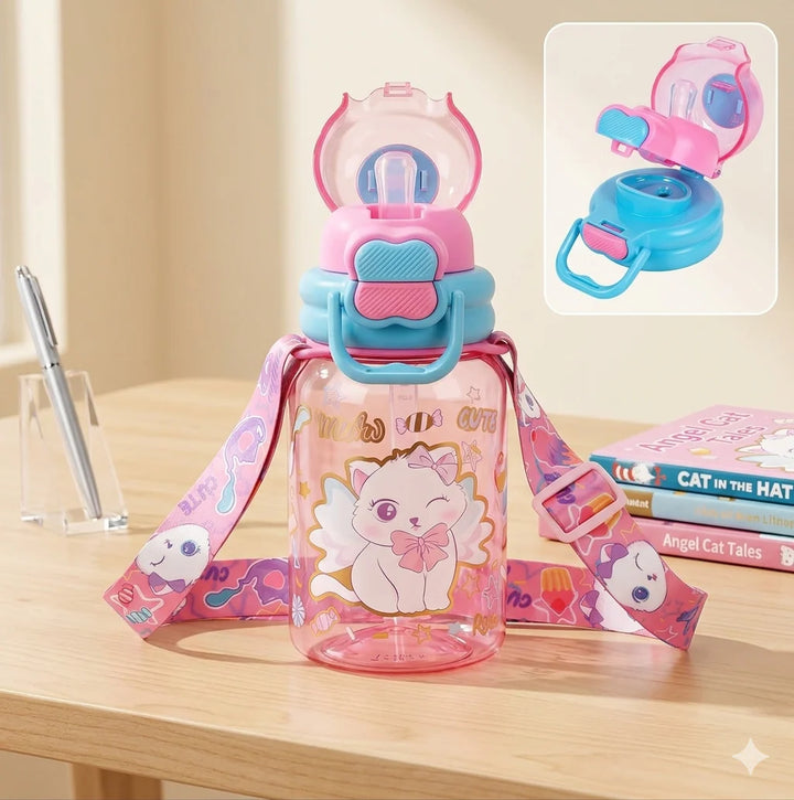 Vest Kitty 600 ml Three Ways One Click Straw Plastic Water Bottle BPA Free U2131 at Zubaidas The Largest Online Baby and Kids Store in Pakistan for over 50 years