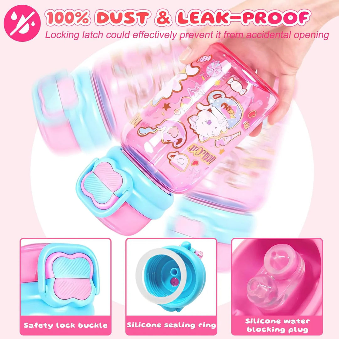 Vest Kitty 600 ml Three Ways One Click Straw Plastic Water Bottle BPA Free U2131 at Zubaidas No 1 Online Baby and Kids Store in Pakistan for over 50 years