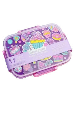 VEST Donut 3 Compartments Special Edition Happy Bento Box BPA and Phthalates Free 1200 ML School Lunch Box U2135 at Zubaidas