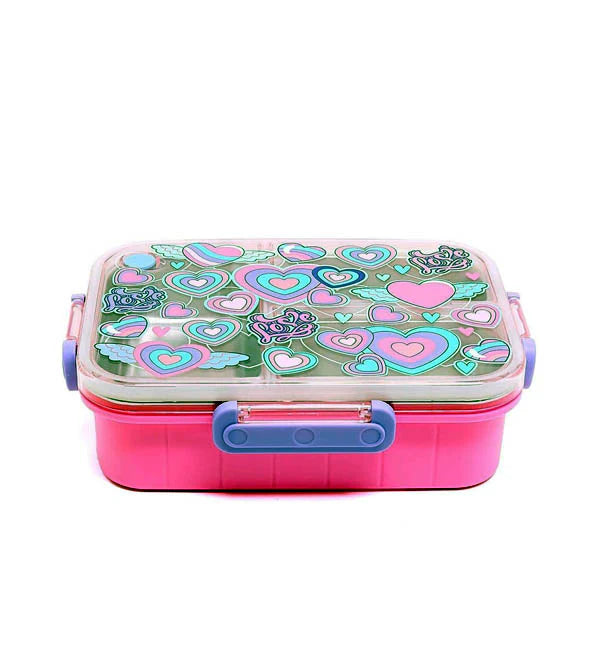 VEST Love Three Compartments Stainless Steel School Lunch Box 800 ML U2087 at Zubaidas Online Pakistan