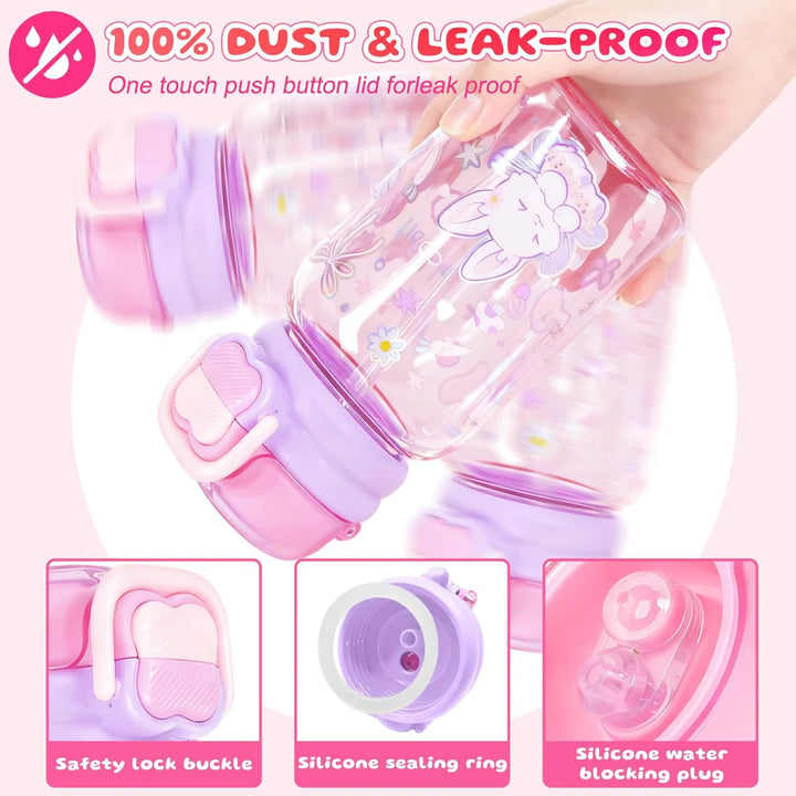 VEST Rabbit 600 ml Three Ways One Click Straw Plastic Water Bottle BPA Free U2131 at Zubaidas Number 1 Online Baby and Kids Store in Pakistan for over 50 years