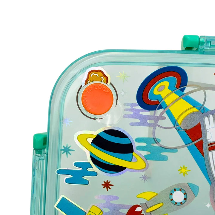 VEST Space 3 Compartments Special Edition Happy Bento Box BPA and Phthalates Free 1200 ML School Lunch Box U2135 at Zubaidas No 1 Online Baby and Kids Store in Pakistan for over 50 years