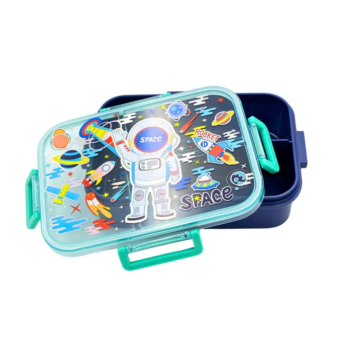 VEST Space 3 Compartments Special Edition Happy Bento Box BPA and Phthalates Free 1200 ML School Lunch Box U2135 at Zubaidas # 1 Online Baby and Kids Store in Pakistan for over 50 years