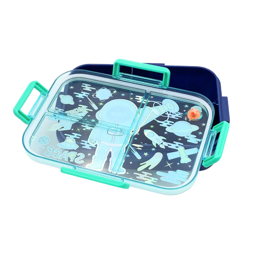 VEST Space 3 Compartments Special Edition Happy Bento Box BPA and Phthalates Free 1200 ML School Lunch Box U2135 at Zubaidas The Ultimate Online Baby and Kids Store in Pakistan for over 50 years
