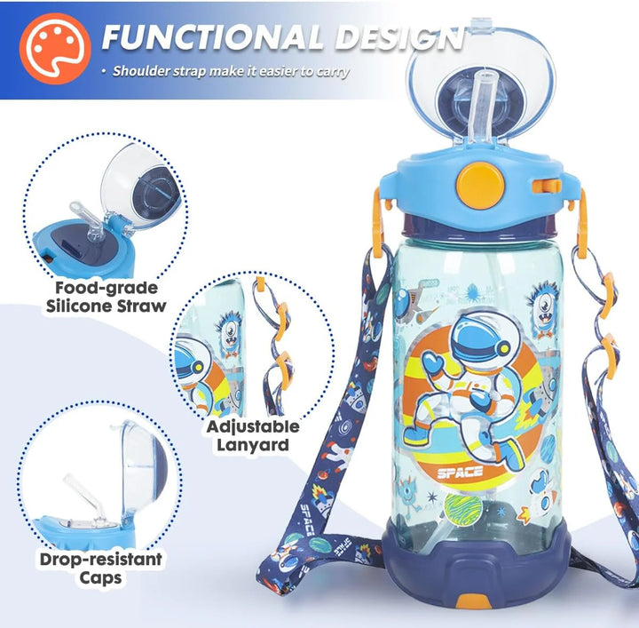 VEST Space BPA Free Straw Water Bottle 650 ML U2051 at Zubaidas Online Pakistan