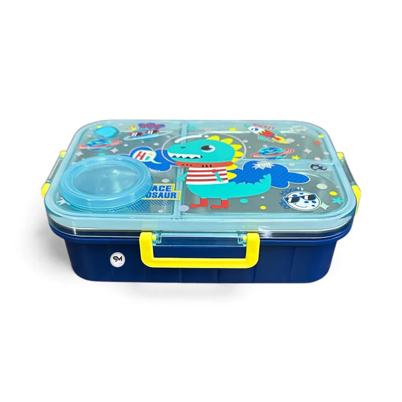 VEST Space Dinosaur Three Compartments Stainless Steel School Lunch Box 800 ML U2087 at Zubaidas