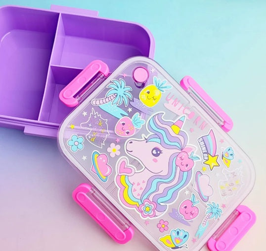 VEST Unicorn 3 Compartments Special Edition Happy Bento Box BPA and Phthalates Free 1200 ML School Lunch Box U2135 at Zubaidas Official Pakistan