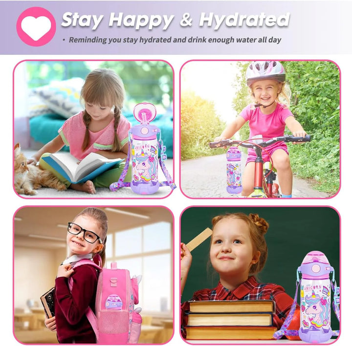 VEST Unicorn BPA Free Straw Water Bottle 650 ML U2051 at Zubaidas Official Pakistan