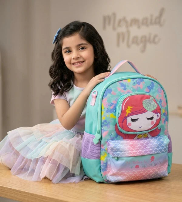 VEST Primary School Bag Mermaid Backpack 16 inches U2055 at Zubaidas Official Pakistan