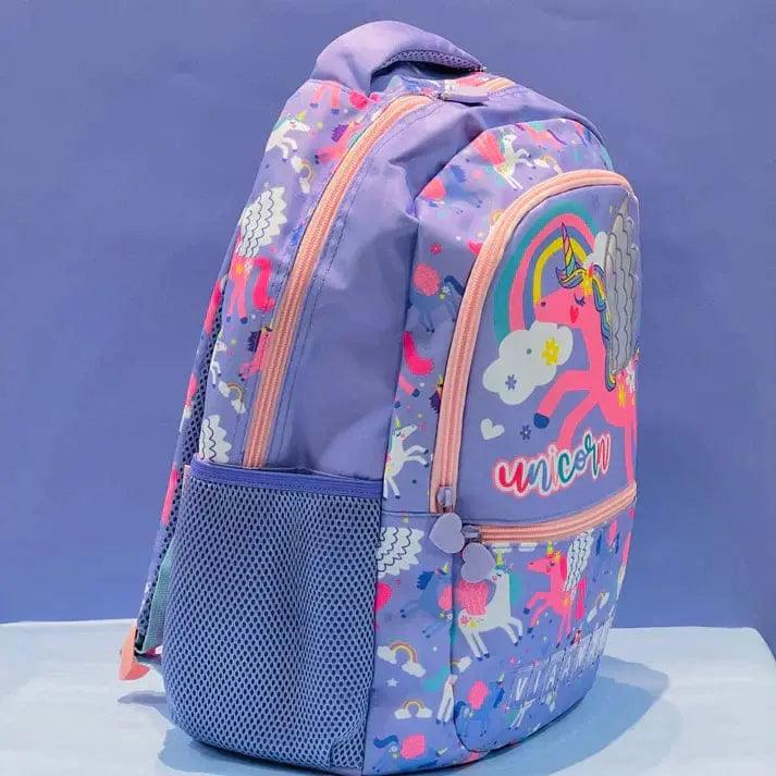 VEST Primary School Bag Purple Unicorn Backpack 16.5 inches with Pencil Case U2081 at Zubaidas Official Pakistan