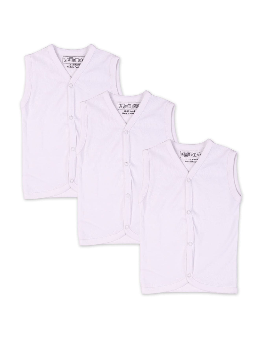 Vest Sleeveless Pack of 3 at Zubaidas Official™ Pakistan