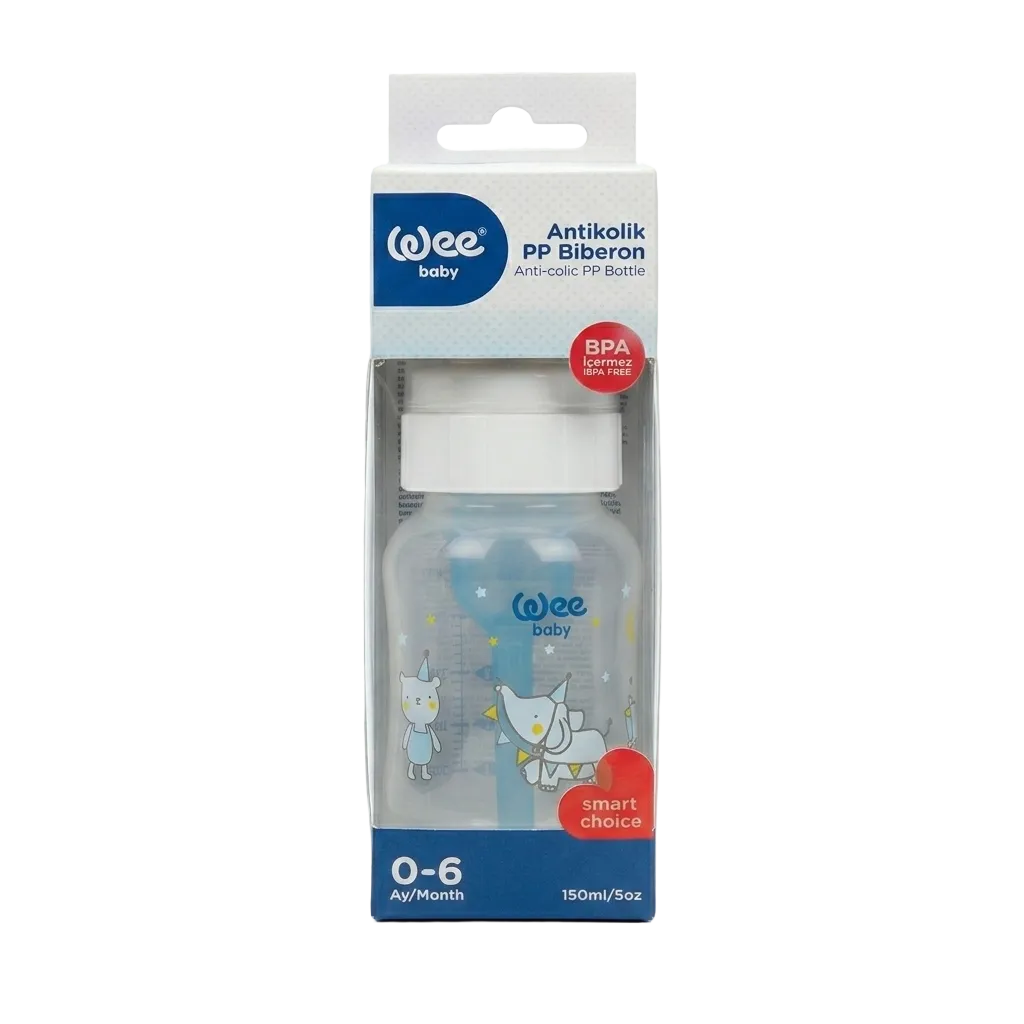 Wee Baby Anti-colic PP Feeding Bottle 150ml 0-6Month Festive Elephant at Zubaidas Official Pakistan