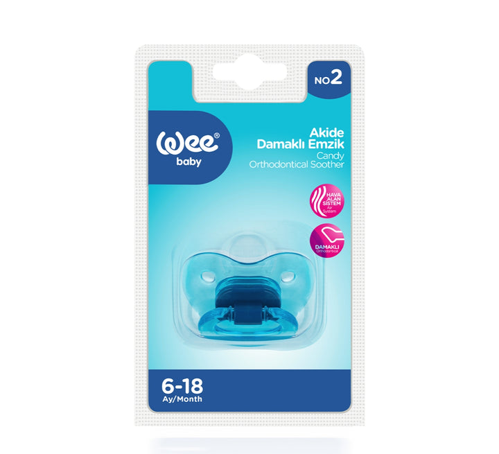 Wee Baby Candy Body Orthodontic Pacifier No 2 6-18m Blue at Zubaidas Online Best Baby and Kid Store Pakistan