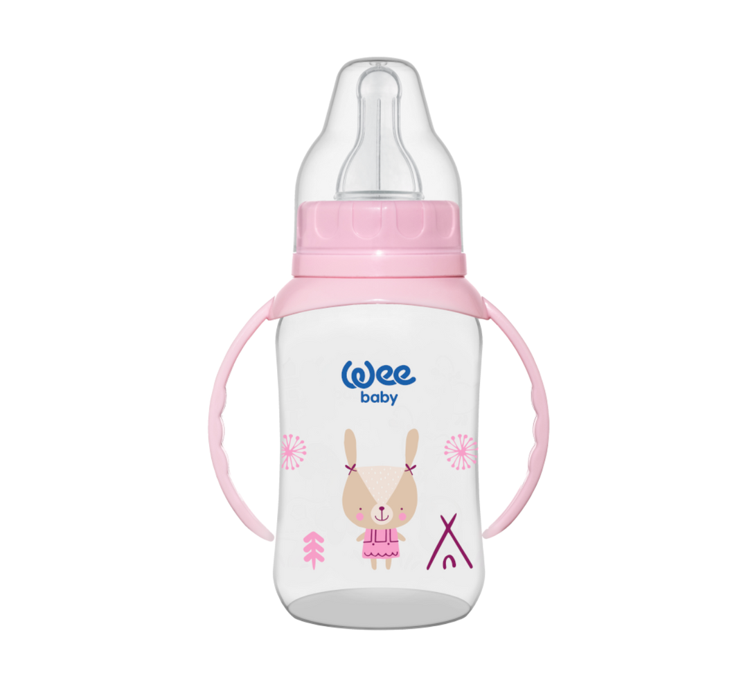 Wee Baby Classic Handled PP Baby Bottle 150 ml Pink at Zubaidas
