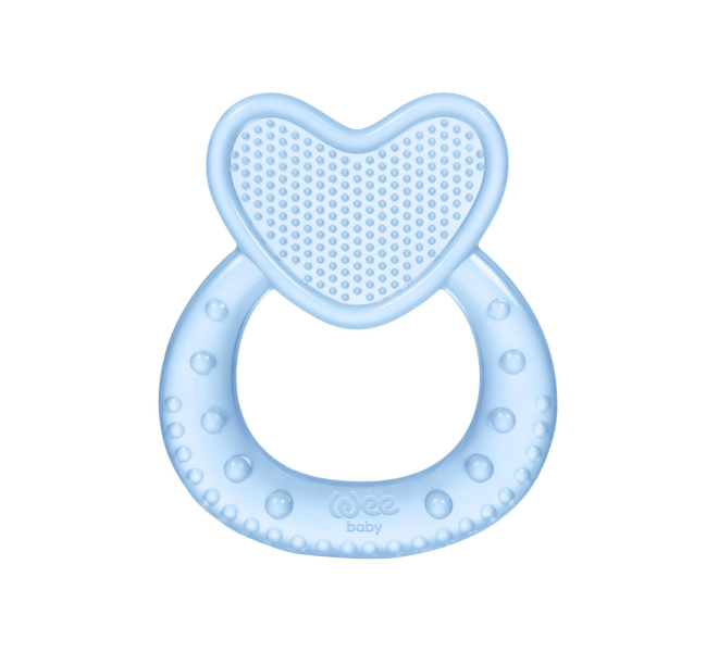 Wee Baby Heart Shaped Silicone Teether Blue at Zubaidas
