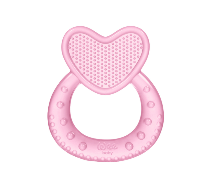 Wee Baby Heart-Shaped Silicone Teether Pink at Zubaidas