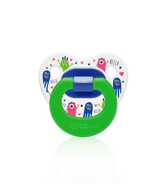 Wee Baby Patterned Orthodontic Soother 6-18Month No 2 Green at Zubaidas