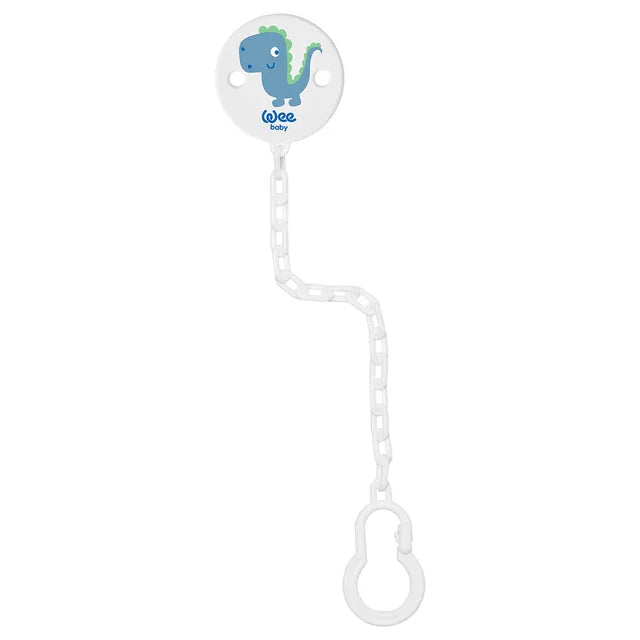 Wee Baby Patterned Pacifier Clip Blue at Zubaidas