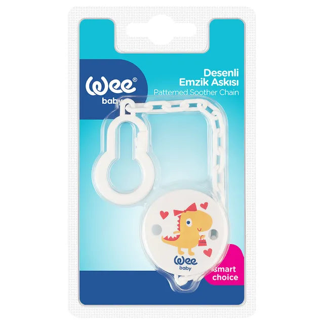 Wee Baby Patterned Pacifier Clip Peach at Zubaidas Official Pakistan