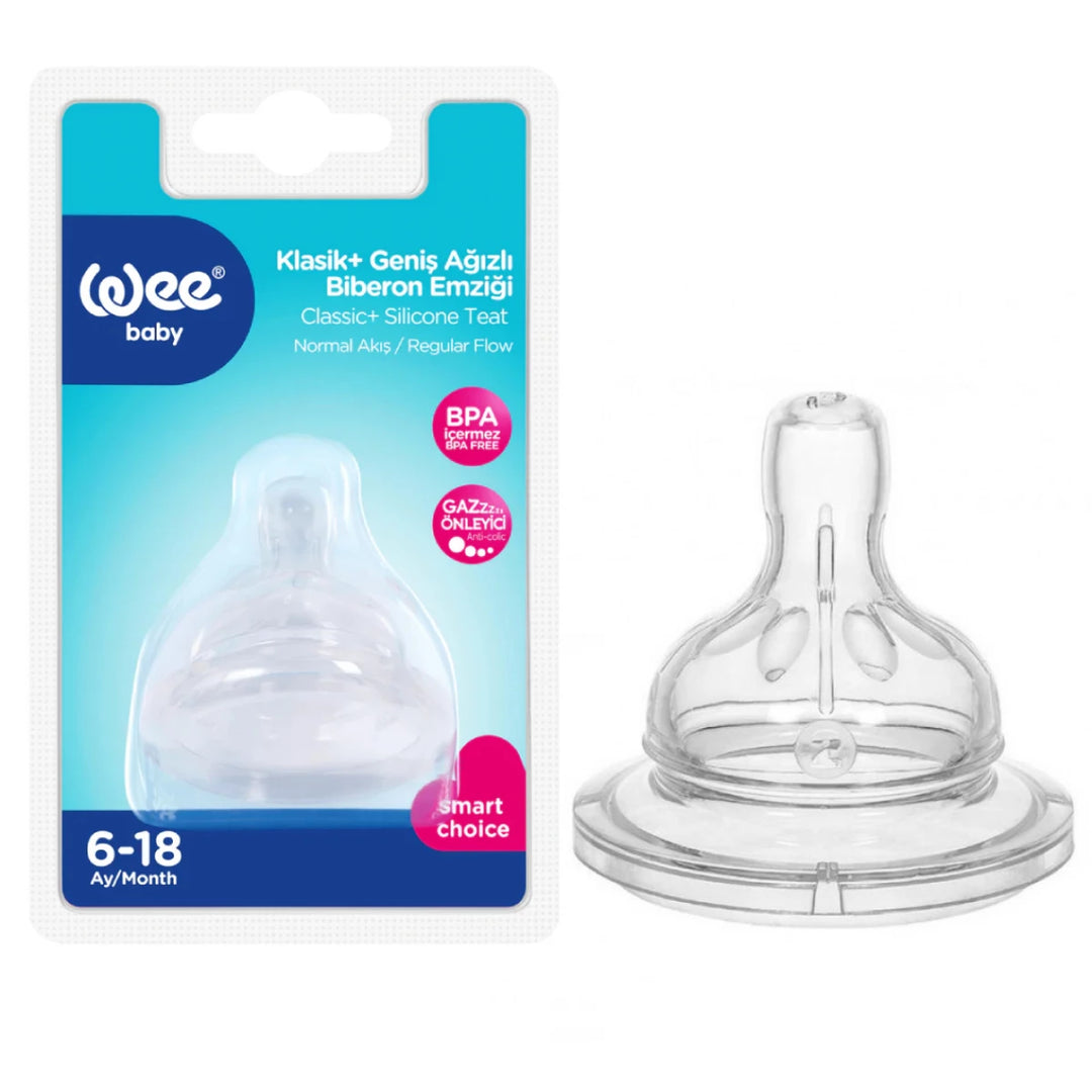 Wee Baby Wide Mouth Bottle Nipple 6-18Month No 2 at Zubaidas