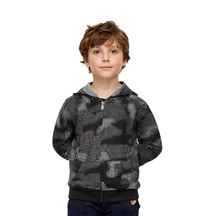 Zubaida's Zipper Hoodie Black for Boys