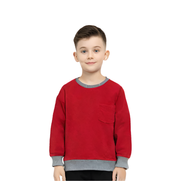 Zubaida's Sweatshirt Fleeces Maroon for Boys