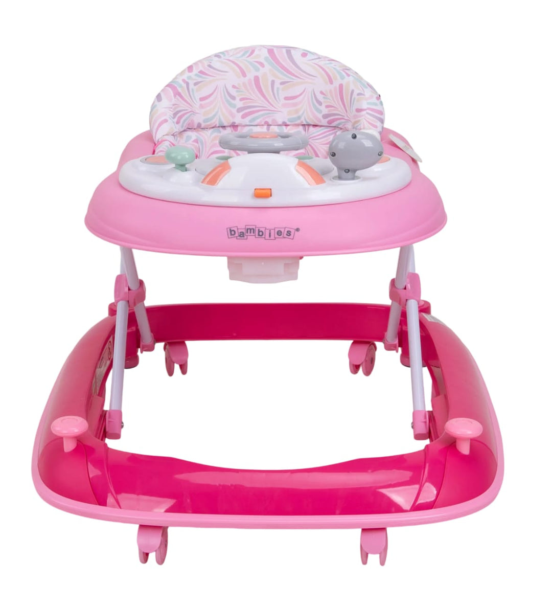 Zubaida's Deluxe Bambies® 4-in-1 Baby Walker with Detachable Activity Tray, Push-Behind, Padded Seat and Feeding Tray Functions - Zubaidas Official™