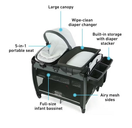 Zubaida's Graco Pack N Play Rock N Grow Playard, Orson G-9AP201ORS
