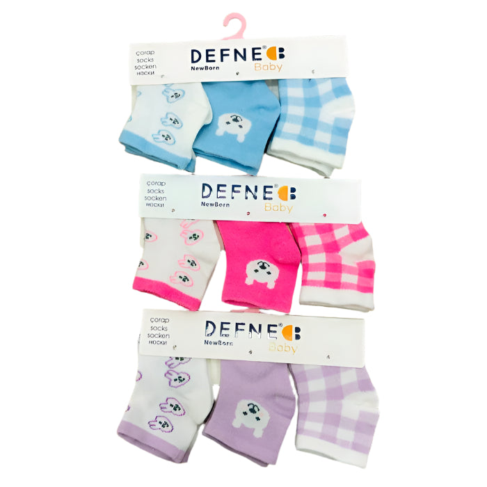Zubaida's Socks - Pack of 3 ( new born )